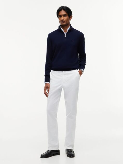 Blue Zip-Neck Jumper  Men
