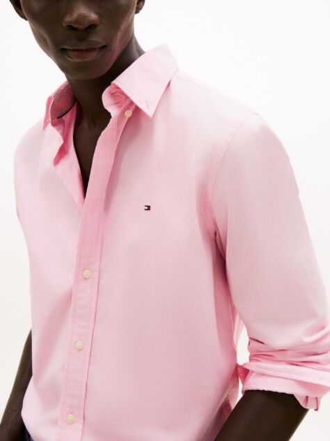 Pink TH Flex Regular Fit Poplin Shirt  Men