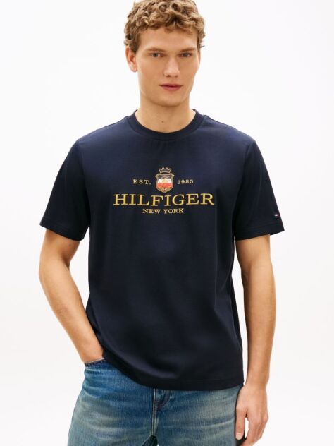 Blue Performance Logo Embroidery T-Shirt  Men
