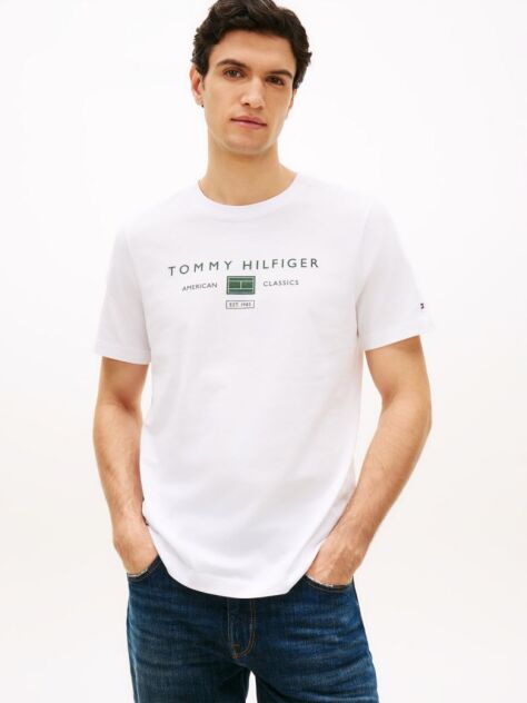 White Jersey Logo T-Shirt  Men