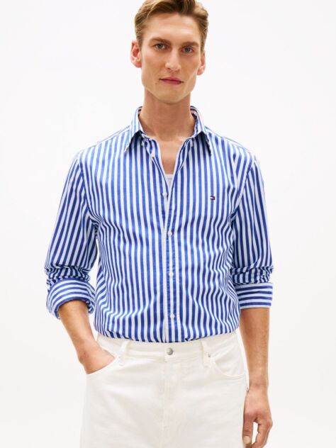 Multi TH Flex Regular Fit Stripe Poplin Shirt  Men