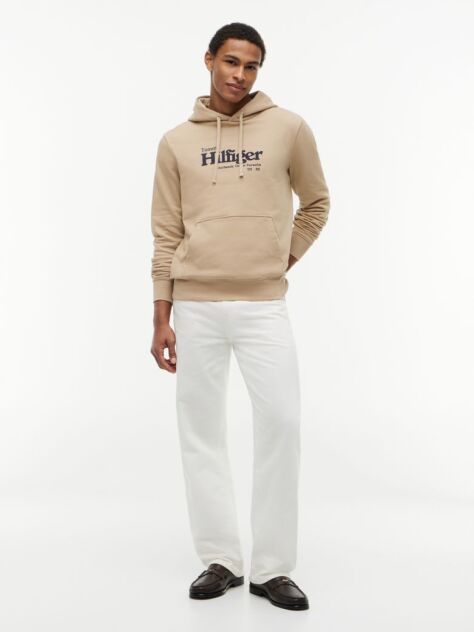 Beige Logo French Terry Hoody  Men