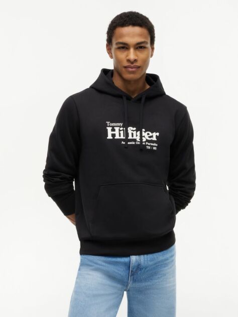 Black Logo French Terry Hoody  Men