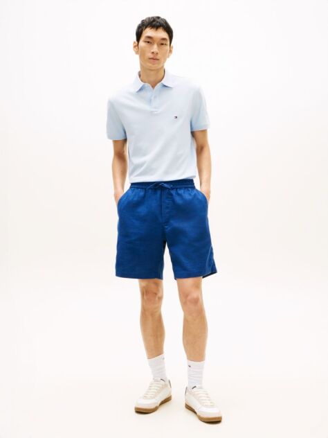 Blue Dover Linen Blend 8" Inseam Chino Shorts  Men