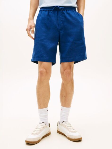 Blue Dover Linen Blend 8" Inseam Chino Shorts  Men