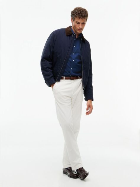 Blue Regular Fit Dobby Button-Down Shirt  Men