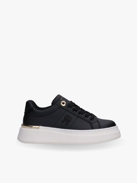 Black TH Monogram Lace-Up Trainers  Girls