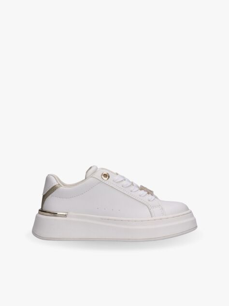 White TH Monogram Metallic Trim Sneakers  Girls