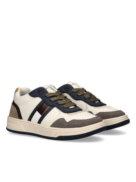 Multi Flag Mixed Texture Sneakers  Kids Unisex