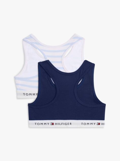 Multi 2-Pack Signature Print Racerback Unpadded Bralettes  Girls