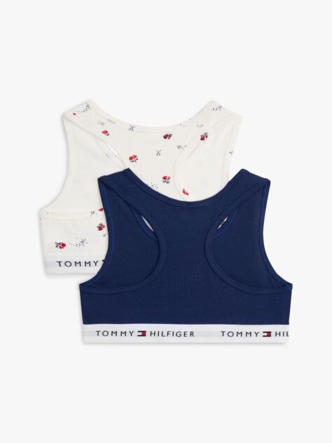 Multi 2-Pack Signature Print Racerback Unpadded Bralettes  Girls
