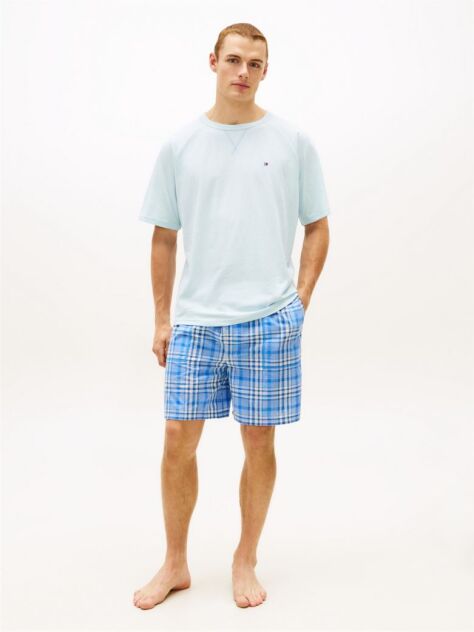 Multi Essential T-Shirt And Print Shorts Pyjama Set  Men