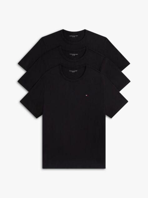 Black 3-Pack Signature Crew Neck T-Shirts  Men