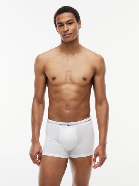 White 3-Pack Signature Repeat Logo Waistband Trunks  Men