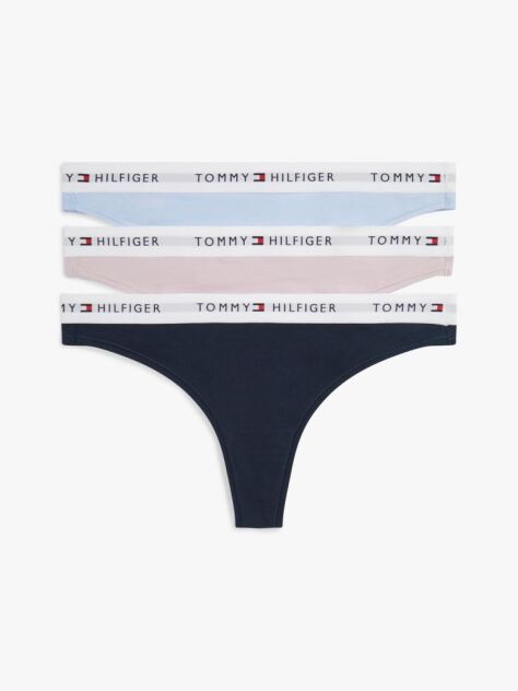 Multi 3-Pack Logo Waistband Thongs  Women