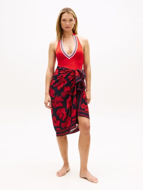 Multi Logo Self-Tie Pareo  Women