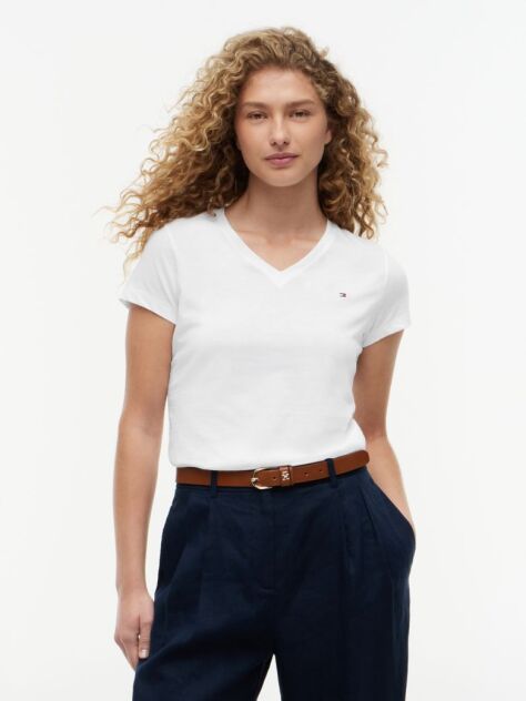 White Heritage V-Neck T-Shirt  Women