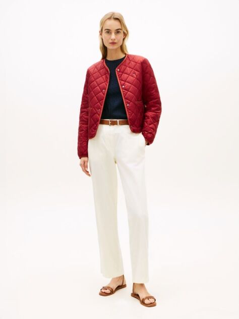 Beige Washed Slim Straight Leg Chinos  Women