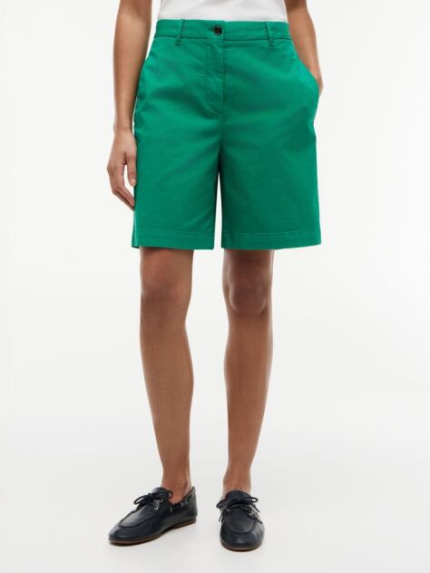 Green Washed Regular Chino Shorts  Women