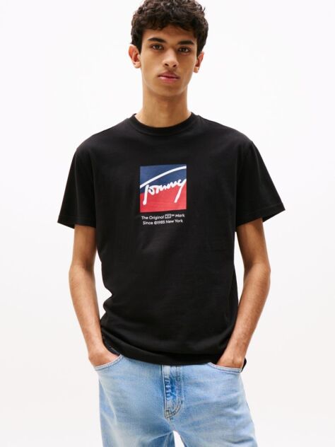 Black Signature Logo T-Shirt  Men