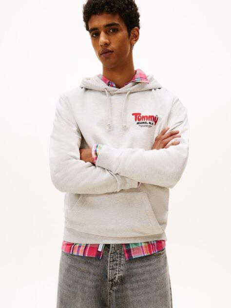 Grey Logo Terry Hoody  Men