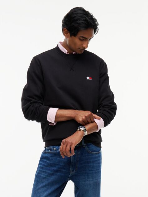 Black Badge Fleece Crew Neck Sweatshirt  Men