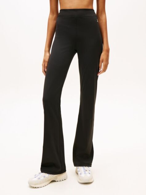 Black Logo Slim Kick Flare Leggings  Women