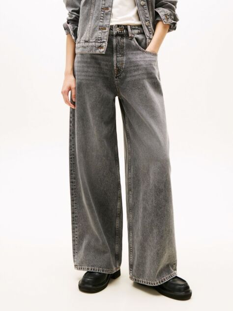Denim Mid Rise Loose Wide Leg Jeans  Women