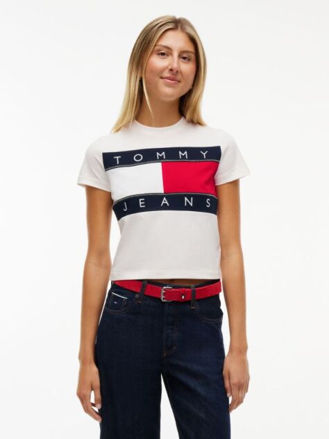 White Tommy Flag T-Shirt  Women
