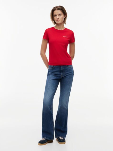Red Logo Slim Jersey T-Shirt  Women