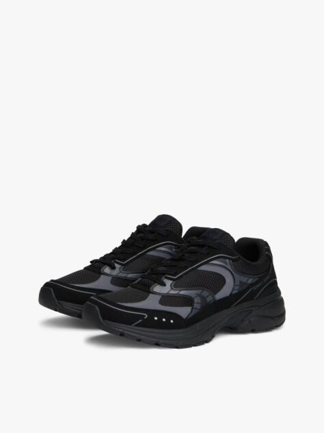 Black Archive Mixed Texture Trainers  Men