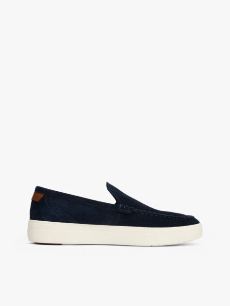 Blue Signature Slip-On Suede Loafers  Men
