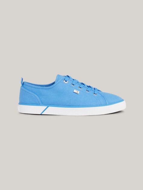 Blue Enamel Flag Canvas Trainers  Women