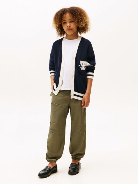 Green Relaxed Parachute Trousers  Boys