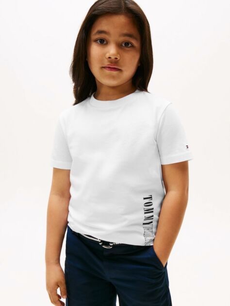 White Contrast Logo Graphic T-Shirt  Boys