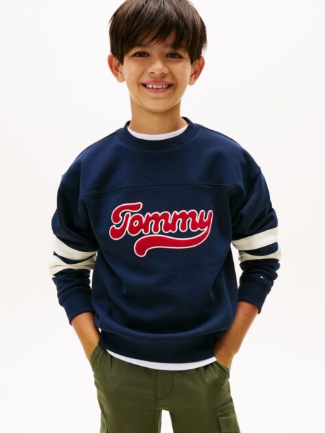 Blue Varsity Back Logo Colour-Blocked Sweatshirt  Boys