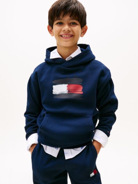 Blue Hilfiger Flag Hoody  Boys