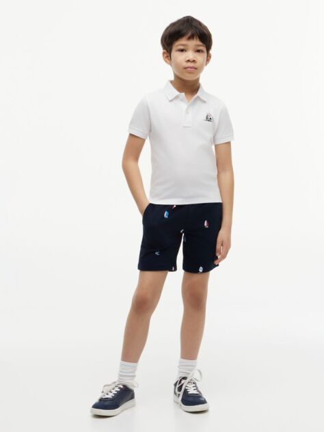 White Regular Fit Logo Polo Shirt  Boys