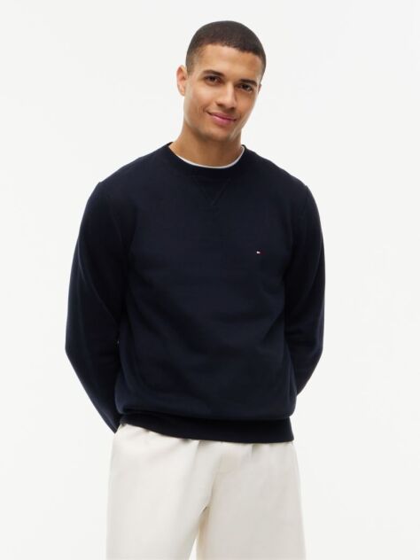 Blue Fleece Crew Neck Sweatshirt  Men