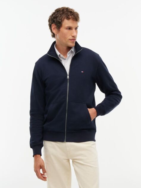 Blue Terry Zip-Thru Sweatshirt  Men