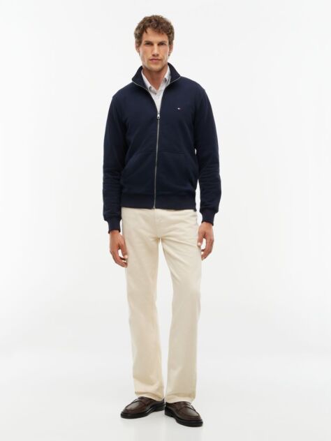 Blue Terry Zip-Thru Sweatshirt  Men