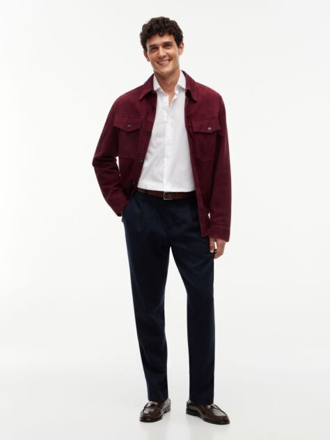 White Flex Slim Fit Poplin Shirt  Men
