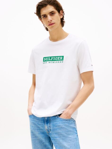 White Logo Graphic T-Shirt  Men