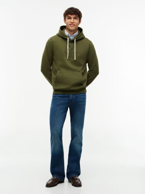 Green Flag Embroidery Fleece Hoody  Men