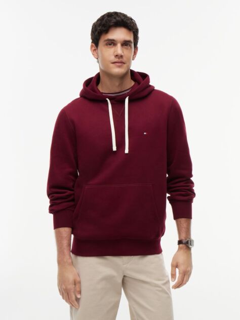 Red Flag Embroidery Fleece Hoody  Men