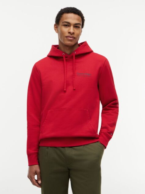 Red Back Graphic Relaxed Terry Hoody  Men