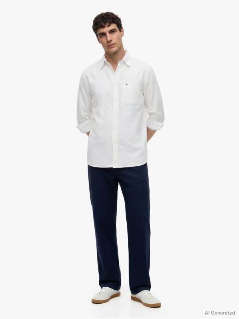 Multi Regular Fit Oxford Dobby Shirt  Men