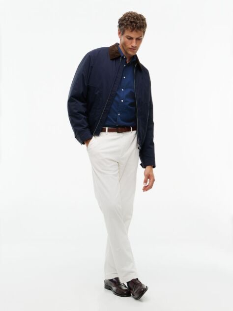 Blue Regular Fit Dobby Button-Down Shirt  Men