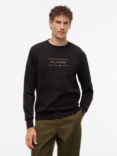 Black Logo Intechno Knit Sweatshirt  Men