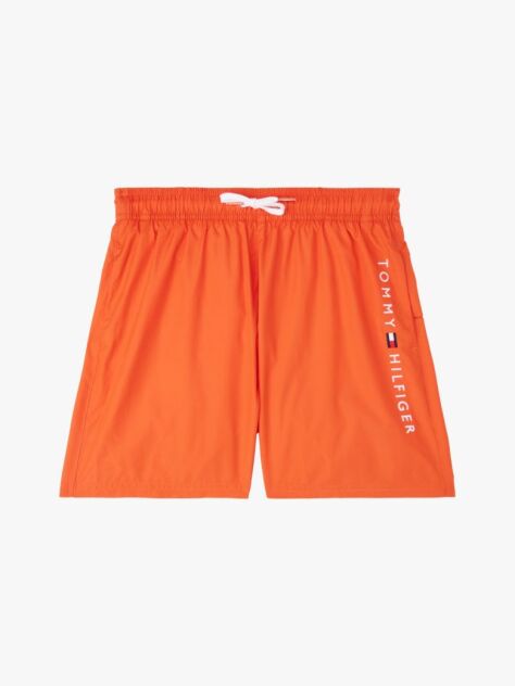 Orange Original Logo Mid Length Swim Shorts  Boys